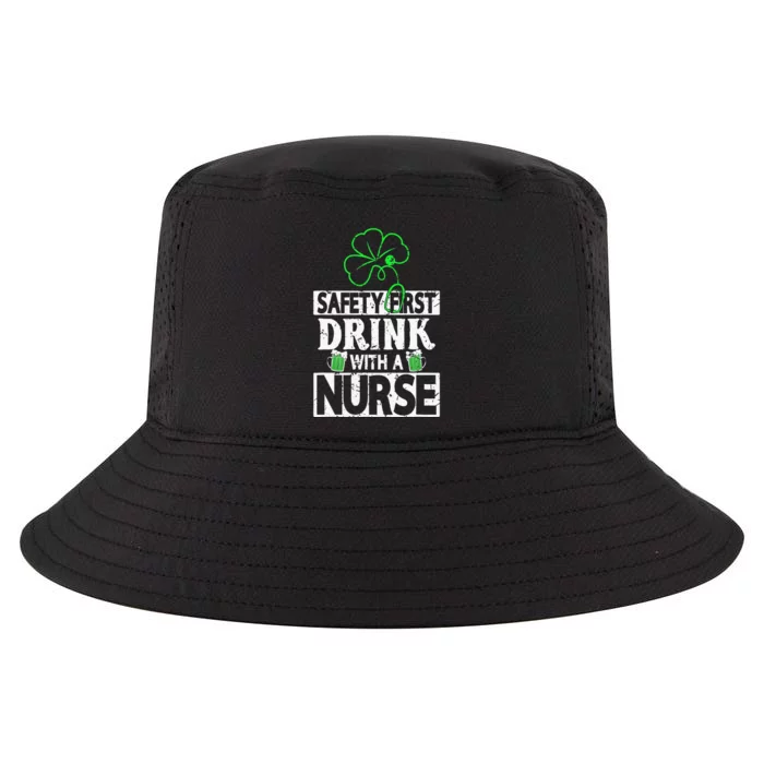 Safety first drink with a Nurse Shenanigan Clover Irishman Cool Comfort Performance Bucket Hat