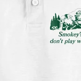 Smokey's Friends Don't Play With Matches Funny Saying Dry Zone Grid Performance Polo