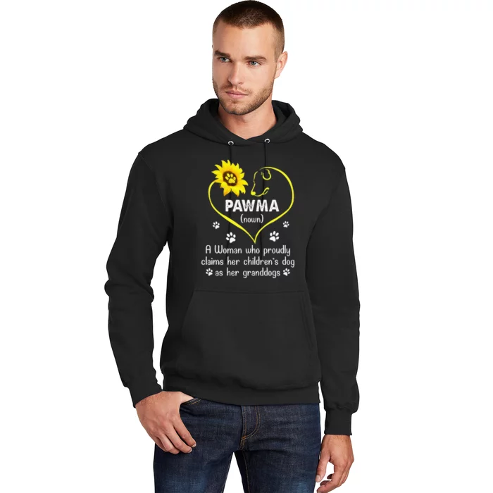 Sunflower Funny Dog Lover Pawma Mother's Day Hoodie