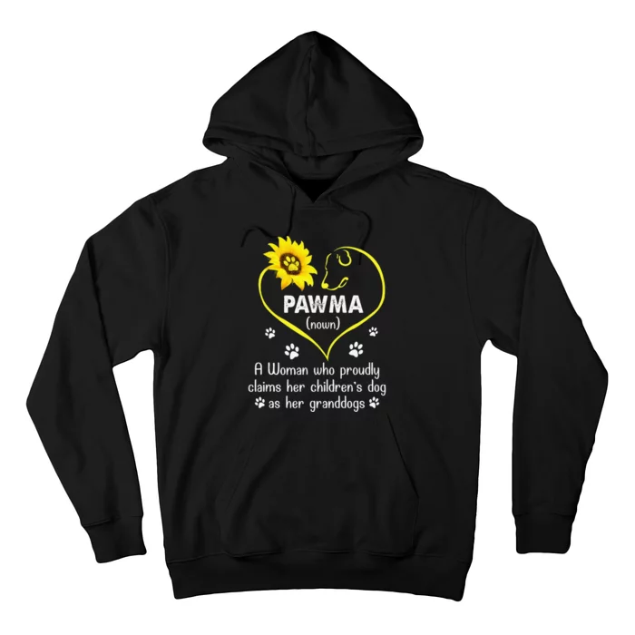 Sunflower Funny Dog Lover Pawma Mother's Day Hoodie