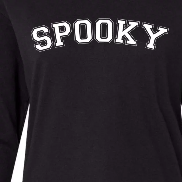 Spooky Front Design Gift Womens Cotton Relaxed Long Sleeve T-Shirt