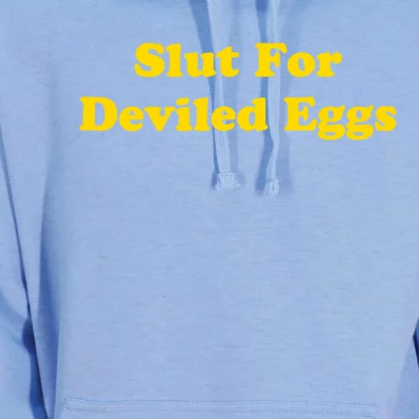 Slut For Deviled Eggs Funny Unisex Surf Hoodie