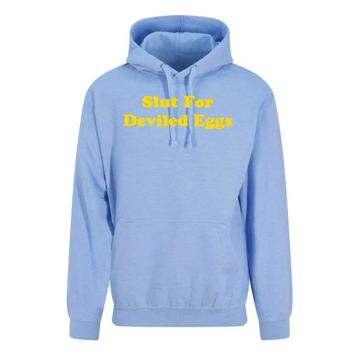 Slut For Deviled Eggs Funny Unisex Surf Hoodie