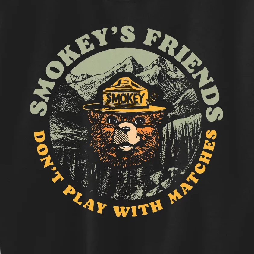 SmokeyS Friends DonT Play With Matches Retro Kids Sweatshirt