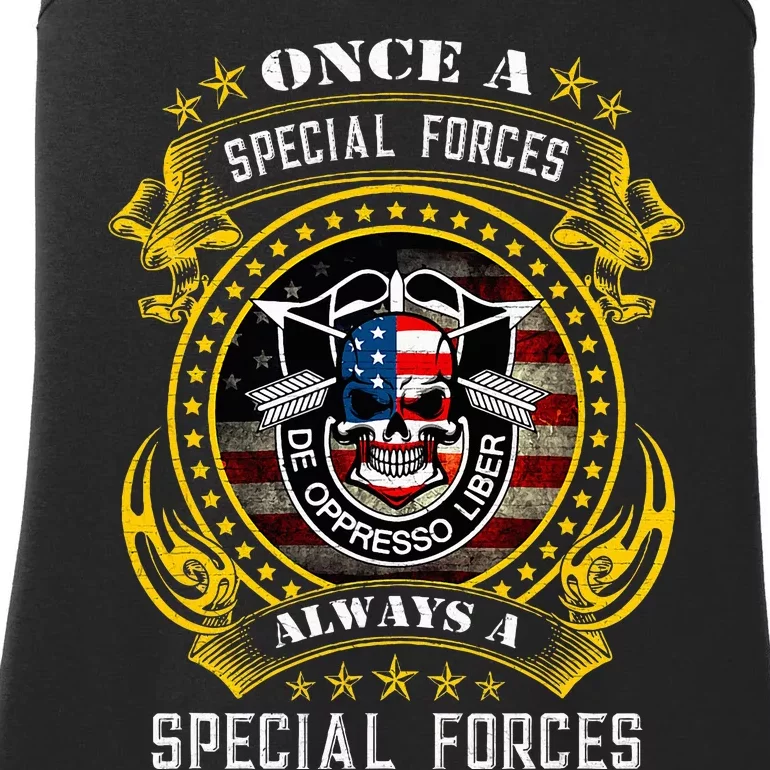 Special Forces De Oppresso Liber Green Beret Skull Ladies Essential Tank