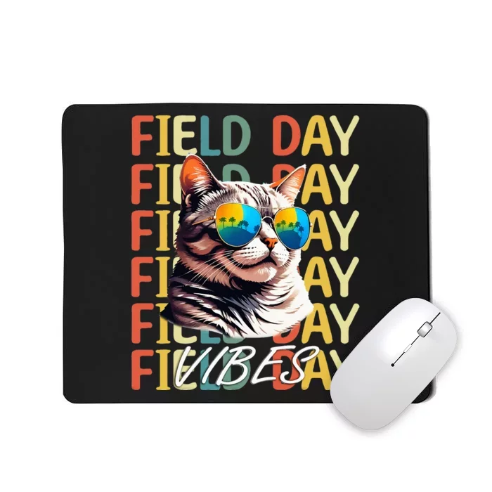 School Field Day Vibes Summer 2024 Cat Teachers Mousepad