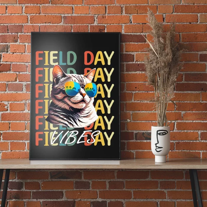 School Field Day Vibes Summer 2024 Cat Teachers Poster