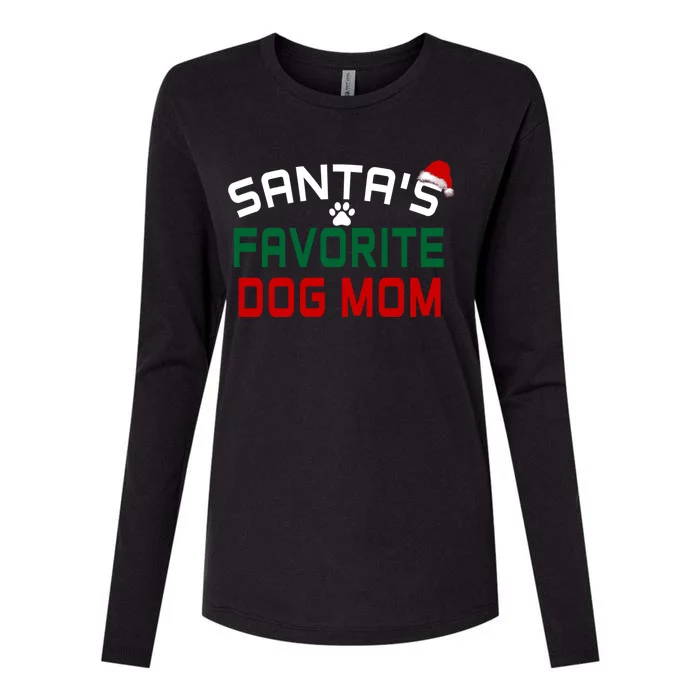 SantaS Favorite Dog Mom Christmas Funny Pets Gift Womens Cotton Relaxed Long Sleeve T-Shirt