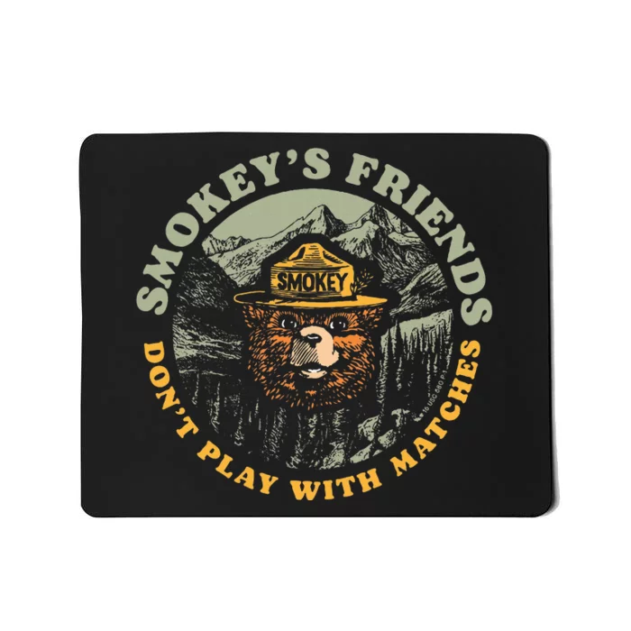 Smokeys Friends Dont Play With Matches Retro Mousepad