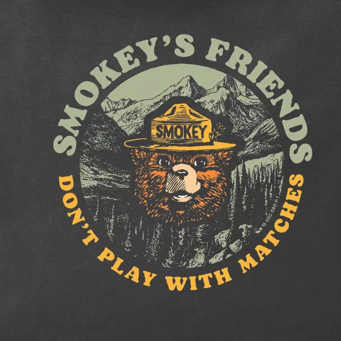 Smokeys Friends Dont Play With Matches Retro Zip Tote Bag