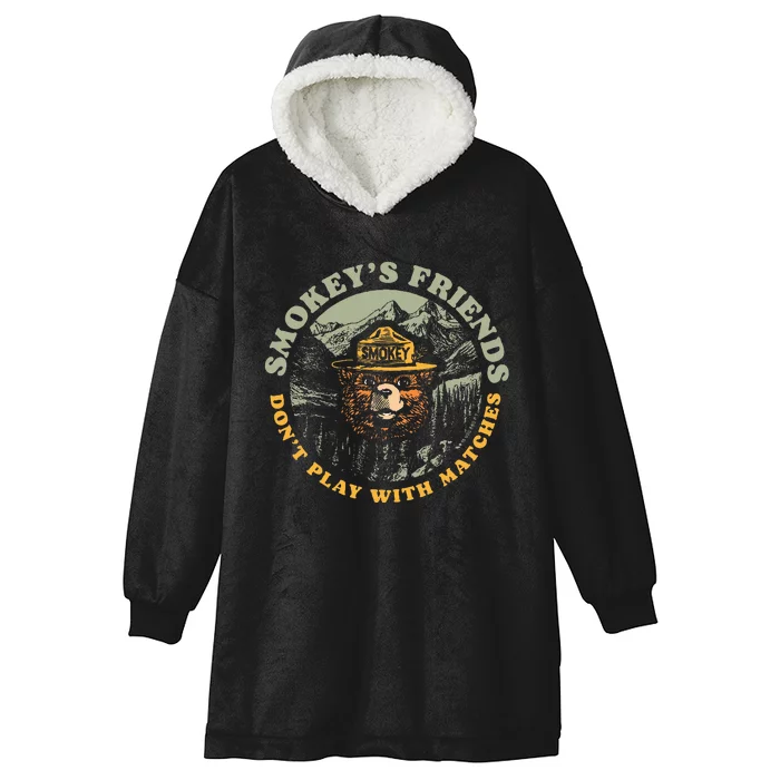 Smokeys Friends Dont Play With Matches Hooded Wearable Blanket