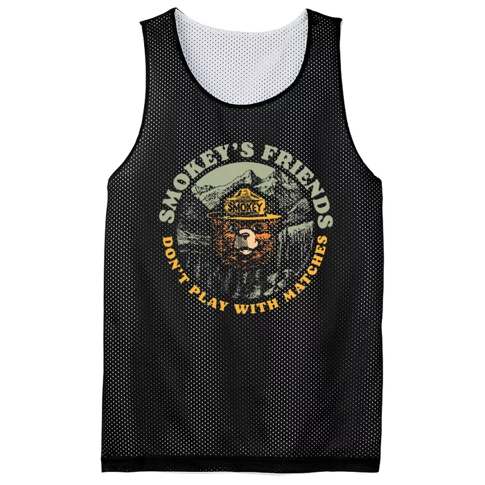 Smokeys Friends Dont Play With Matches Mesh Reversible Basketball Jersey Tank