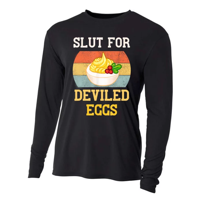 Slut For Deviled Eggs Cooling Performance Long Sleeve Crew