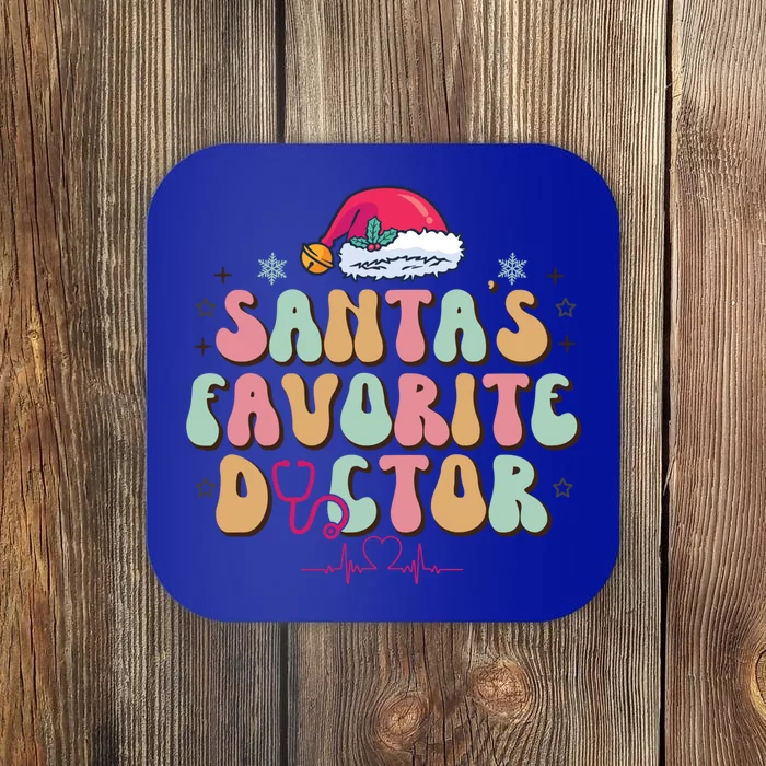 Santas Favorite Doctor Christmas Festive Holiday Gift Coaster