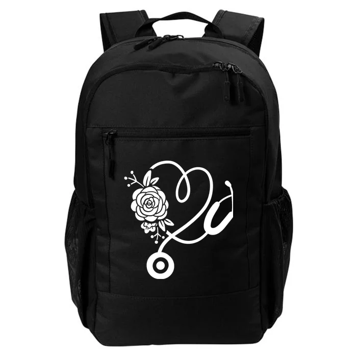 Stethoscope Flower Doctor Nurse Rn Pa Daily Commute Backpack