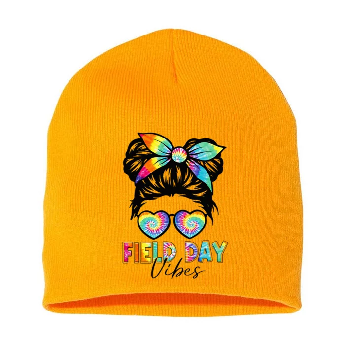 School Field Day Fun Tie Dye Field Day 2023 Short Acrylic Beanie