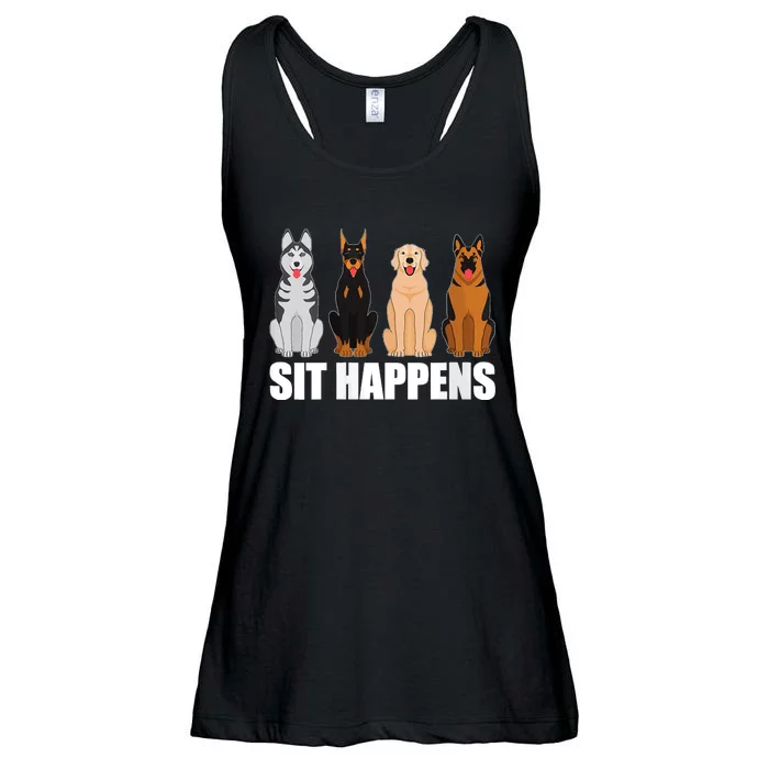 S Funny Dog Training Art For Dog Lover Puppy Pet V Neck Ladies Essential Flowy Tank