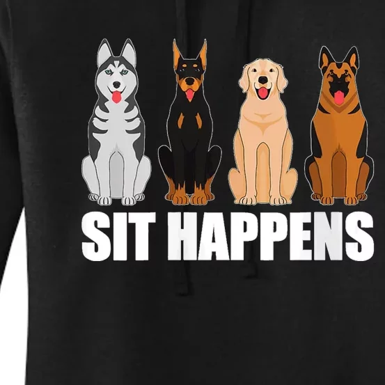 S Funny Dog Training Art For Dog Lover Puppy Pet V Neck Women's Pullover Hoodie