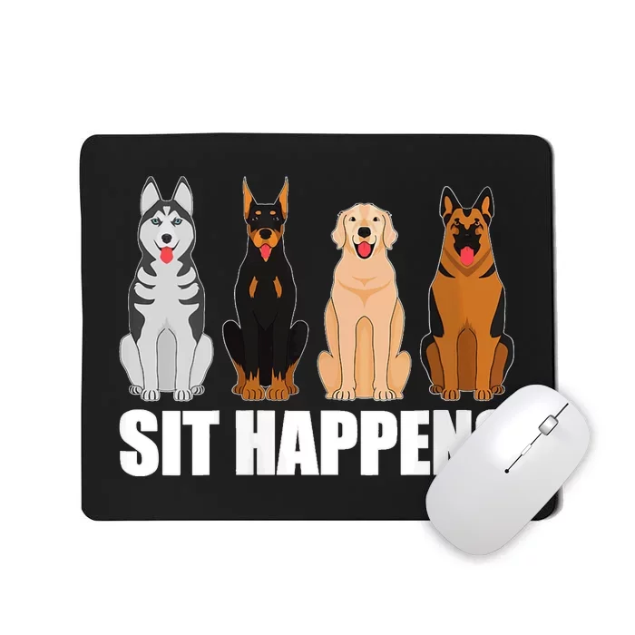 S Funny Dog Training Art For Dog Lover Puppy Pet V Neck Mousepad