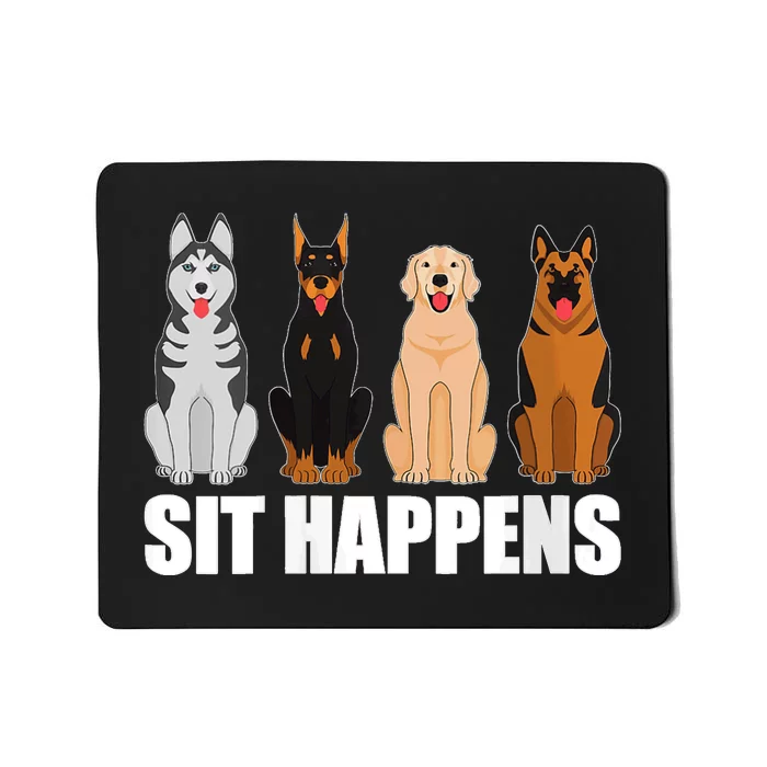 S Funny Dog Training Art For Dog Lover Puppy Pet V Neck Mousepad