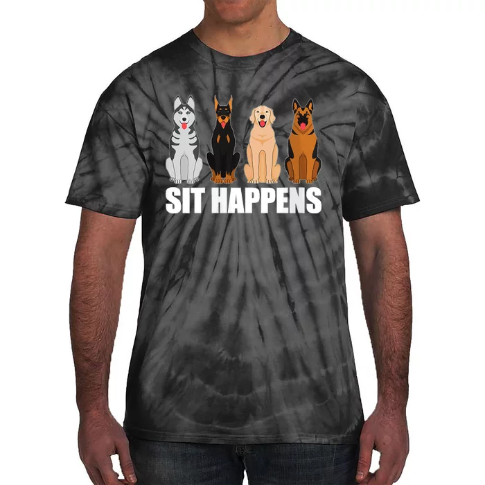 S Funny Dog Training Art For Dog Lover Puppy Pet V Neck Tie-Dye T-Shirt