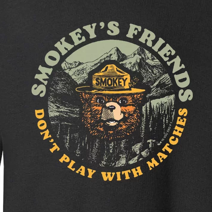 Smokeys Friends Dont Play With Matches Retro Toddler Sweatshirt