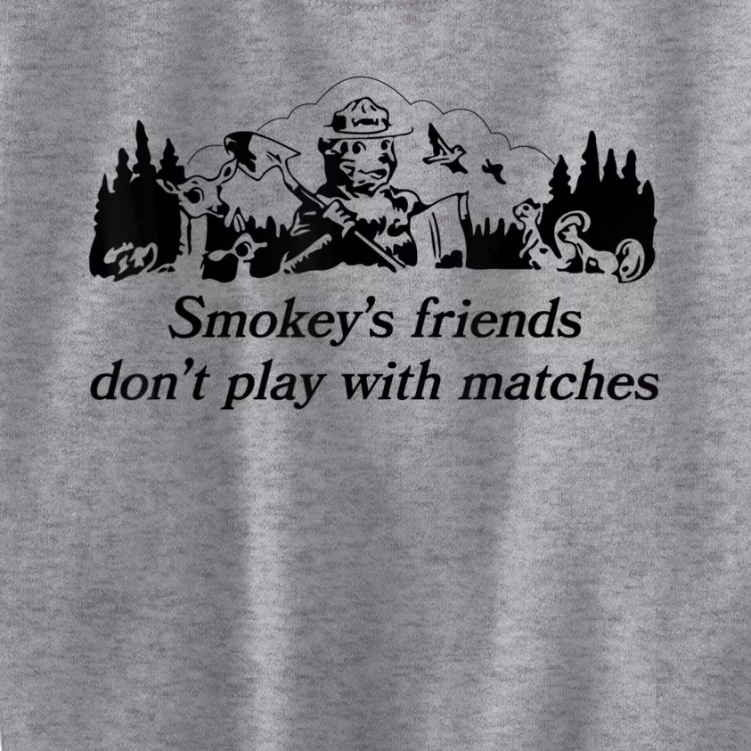 Smokey's Friends Don't Play With Matches Tee Kids Sweatshirt