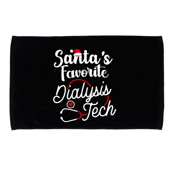 Santa's Favorite Dialysis Tech Gift Microfiber Hand Towel