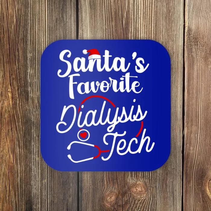 Santa's Favorite Dialysis Tech Gift Coaster