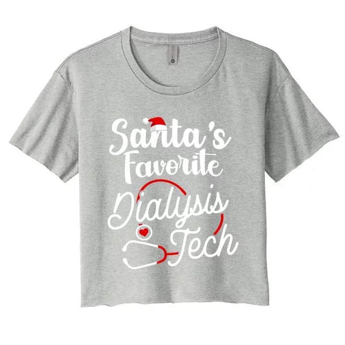 Santa's Favorite Dialysis Tech Gift Women's Crop Top Tee