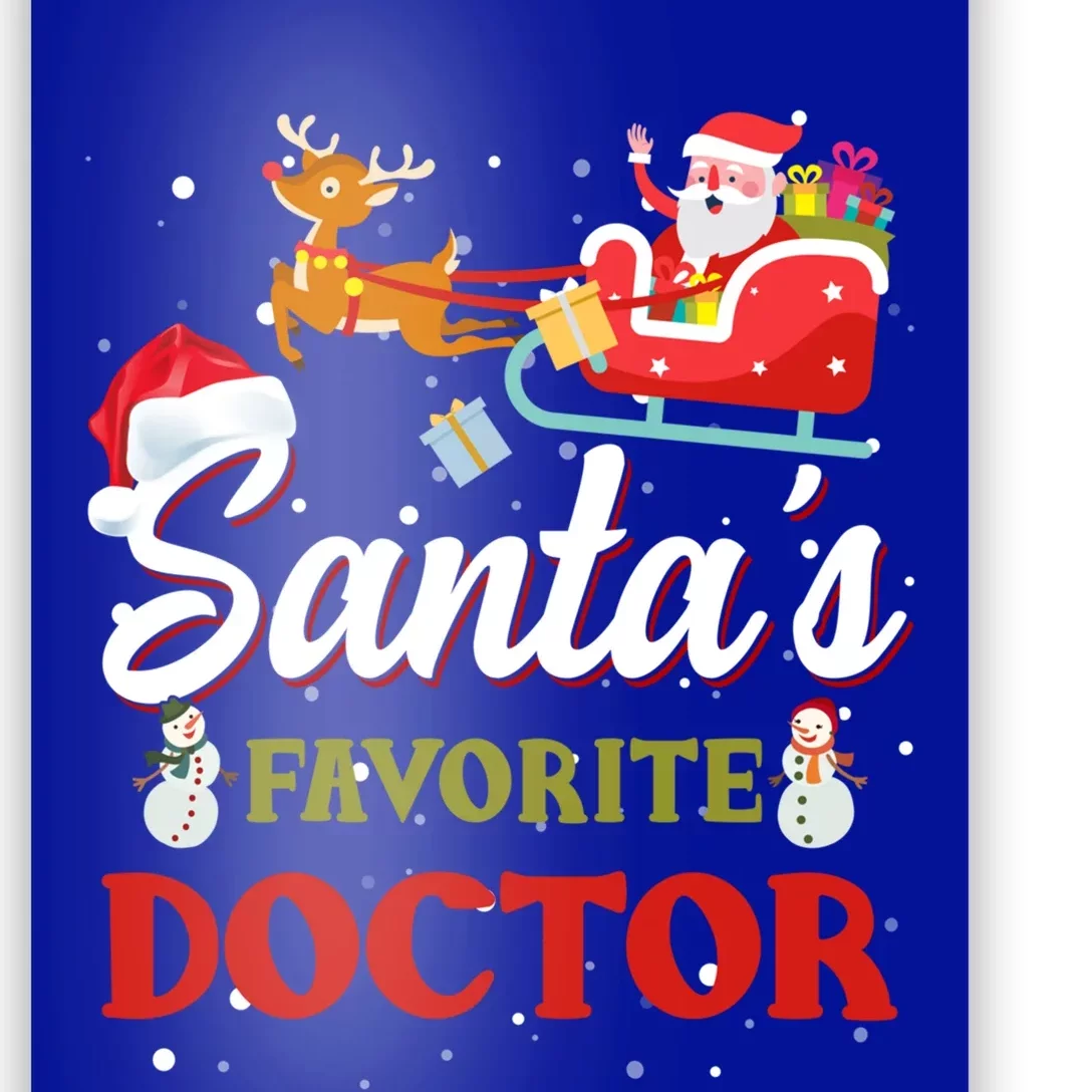 SantaS Favorite Doctor Christmas Pajamas Funny Funny Gift Cute Gift Poster