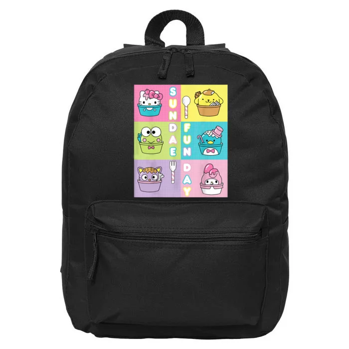 Sundae Fun Day Ft. Sanrio Characters Ice Cream Dessert 16 in Basic Backpack