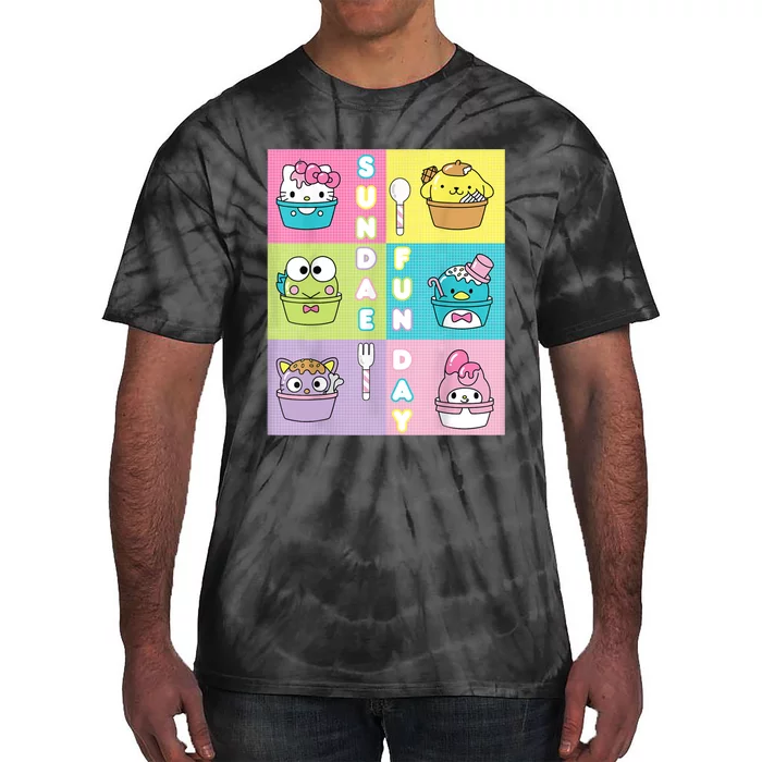 Sundae Fun Day Ft. Sanrio Characters Ice Cream Dessert Tie-Dye T-Shirt