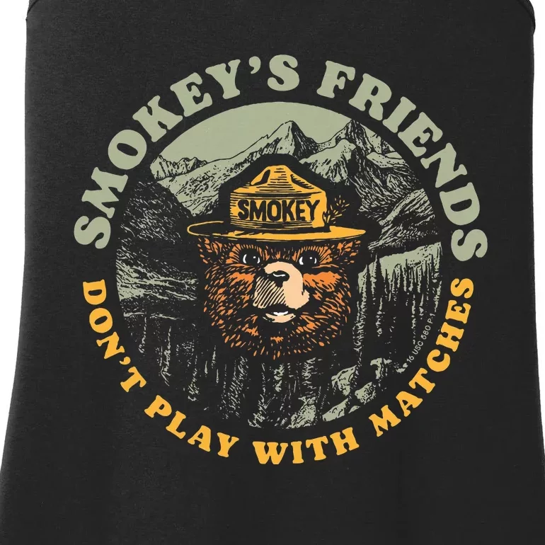 Smokeys Friends Dont Play With Matches Retro Ladies Essential Tank