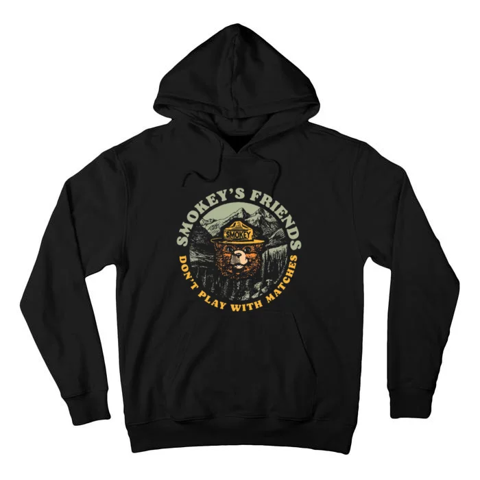 Smokeys Friends Dont Play With Matches Retro Tall Hoodie