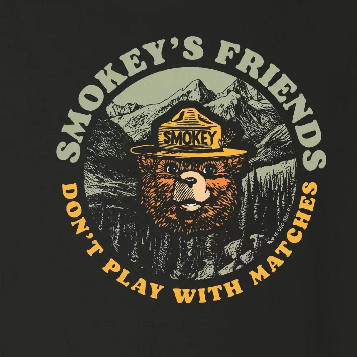 Smokeys Friends Dont Play With Matches Retro Toddler Long Sleeve Shirt