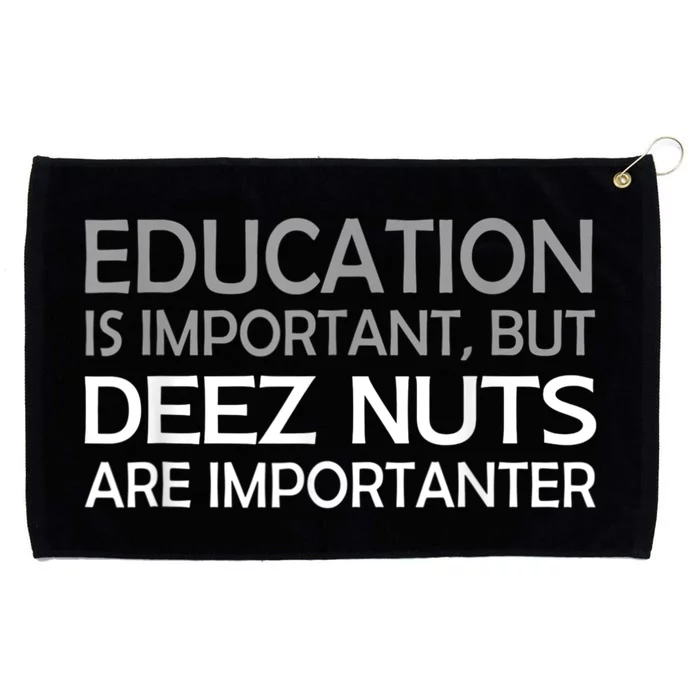 Sarcastic Funny Deez Nuts Grommeted Golf Towel