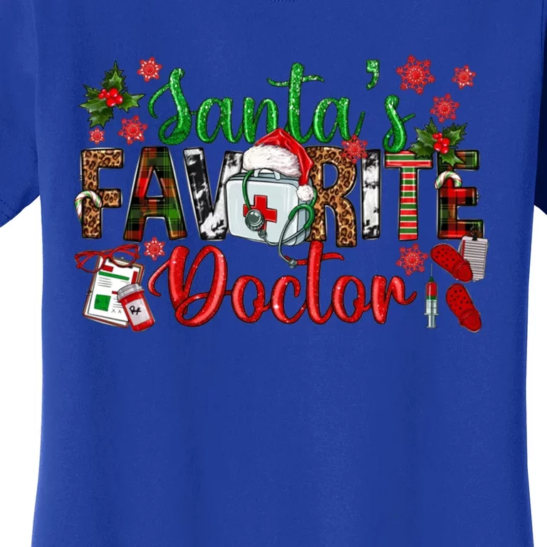 SantaS Favorite Doctor Family Matching Christmas Party Great Gift Women's T-Shirt