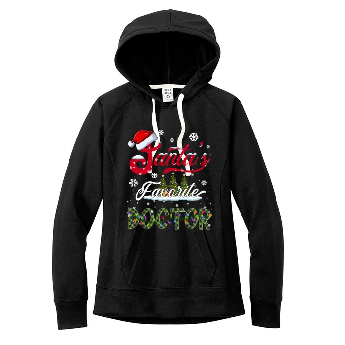 SantaS Favorite Doctor Family Matching Group Christmas Gift Women's Fleece Hoodie