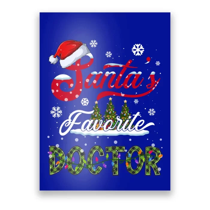 SantaS Favorite Doctor Family Matching Group Christmas Gift Poster