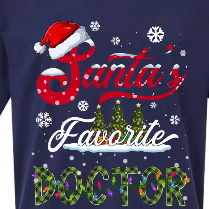 SantaS Favorite Doctor Family Matching Group Christmas Gift Sueded Cloud Jersey T-Shirt