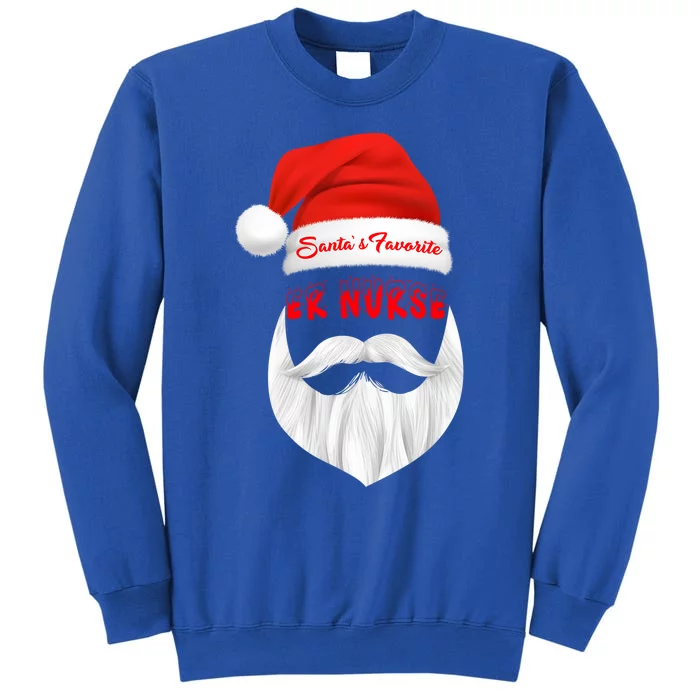 SantaS Favorite Er Nurse Funny Christmas Xmas Gift Sweatshirt