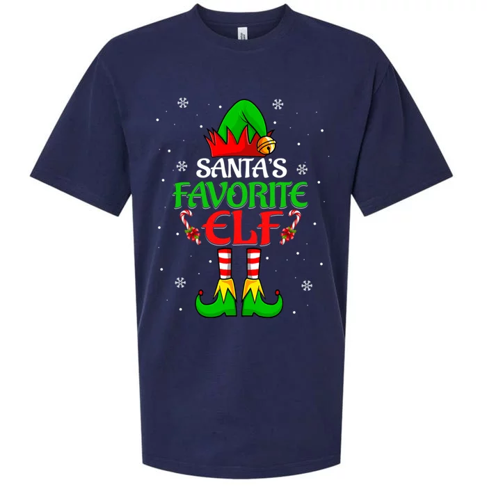 SantaS Favorite Elf Group Matching Family Christmas Cute Gift Sueded Cloud Jersey T-Shirt