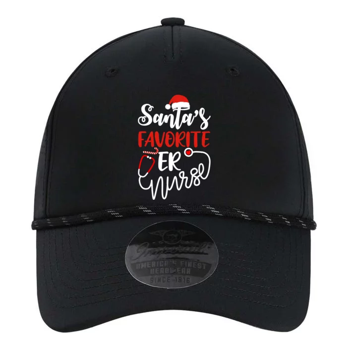 SantaS Favorite Er Nurse Gift Funny Christmas Nurse Funny Gift Performance The Dyno Cap