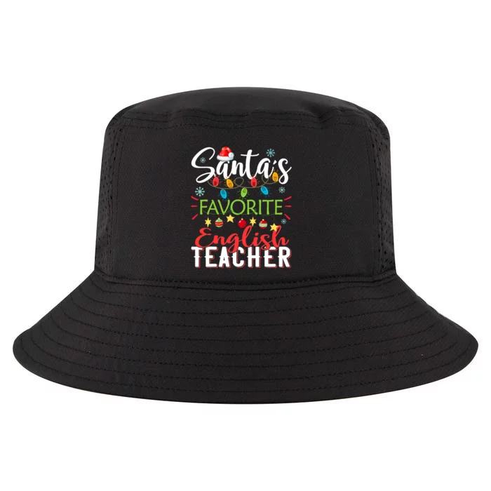 SantaS Favorite English Teacher Xmas Light Hat Christmas Cool Comfort Performance Bucket Hat