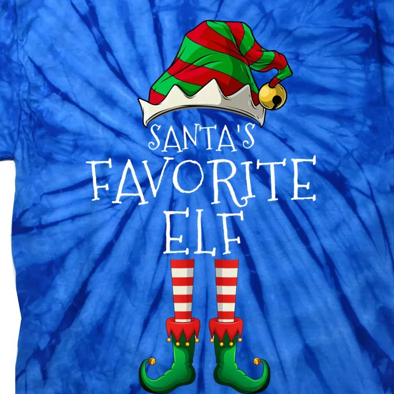 SantaS Favorite Elf Group Matching Family Christmas Gift Tie-Dye T-Shirt