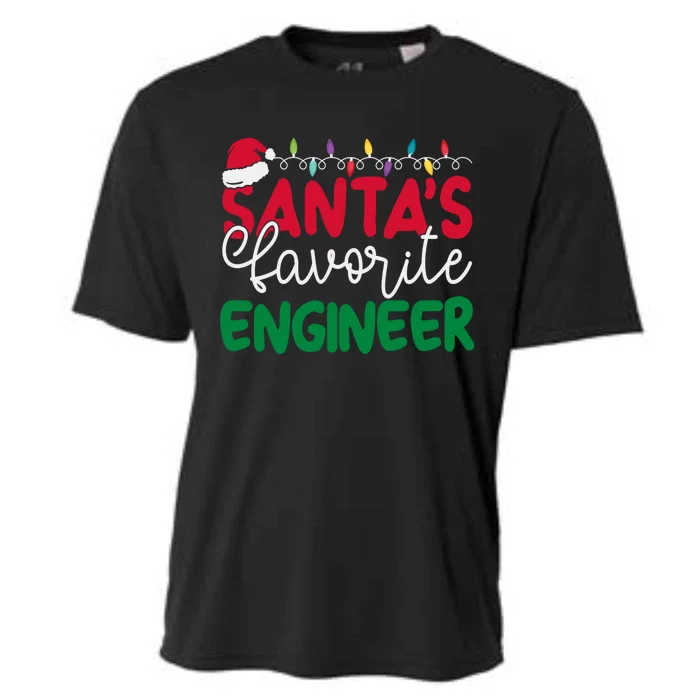 SantaS Favorite Engineer Family Matching Group Christmas Gift Cooling Performance Crew T-Shirt