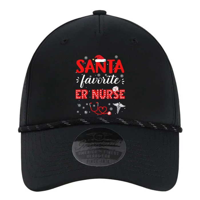 Santa Favorite Er Nurse Christmas In Hospital Xmas Funny Gift Performance The Dyno Cap