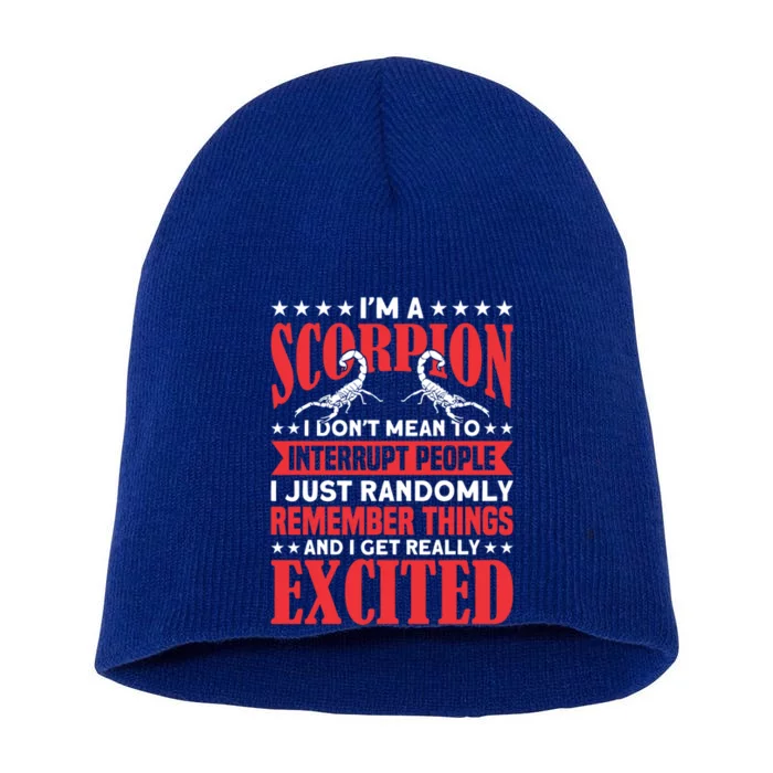 Scorpion Future Entomologist Insect Collector Cute Gift Short Acrylic Beanie