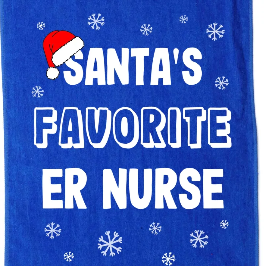 Santas Favorite Er Nurse Christmas Gift Platinum Collection Golf Towel